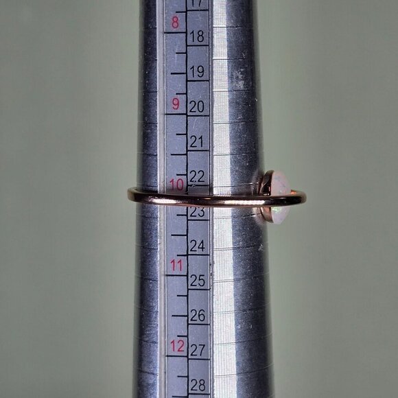 Rose Golden Plated Adjustable Ring With Synthetic Opal Size 10 (NWOT) - Picture 6 of 6